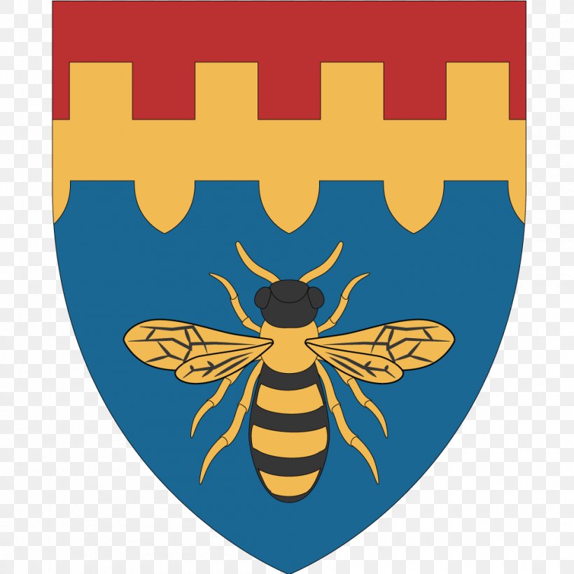 Honey Bee Heraldry Coat Of Arms Bumblebee, PNG, 1000x1000px, Honey Bee, Bbc Iplayer, Bee, Bing, Bumblebee Download Free