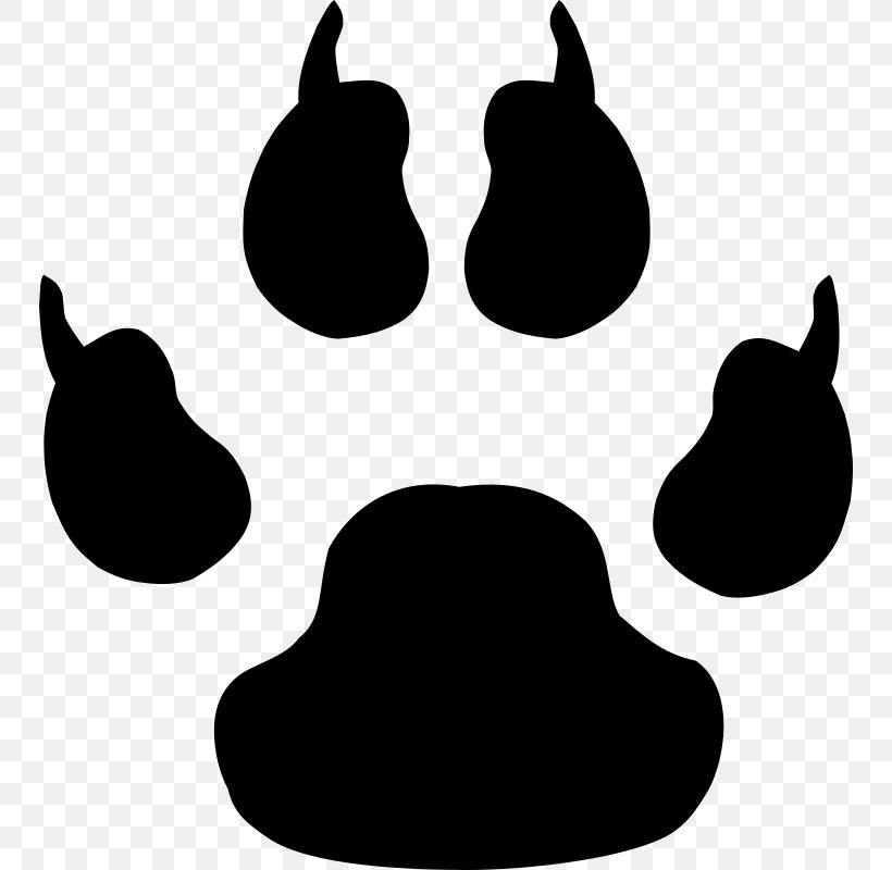 Cat Dog Paw Clip Art, PNG, 748x800px, Cat, Art, Black, Black And White, Claw Download Free