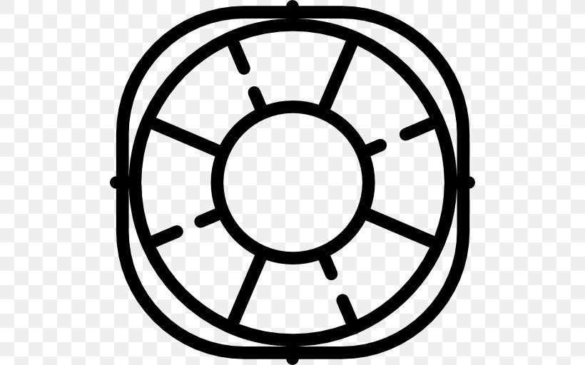 Lifebuoy, PNG, 512x512px, Icon Design, Area, Auto Part, Bicycle Wheel, Black And White Download Free