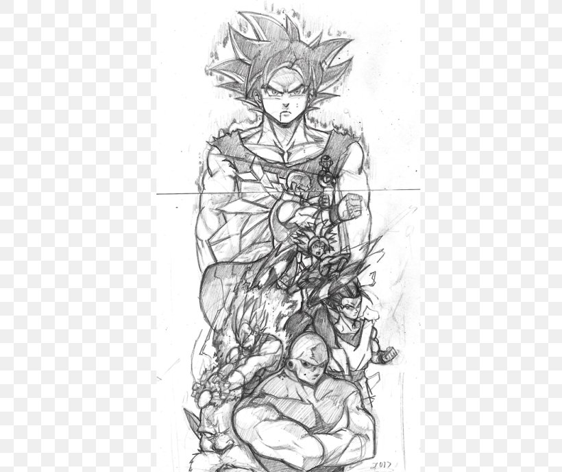 Vegeta Goku Android 17 Drawing Sketch, PNG, 500x688px, Watercolor, Cartoon, Flower, Frame, Heart Download Free