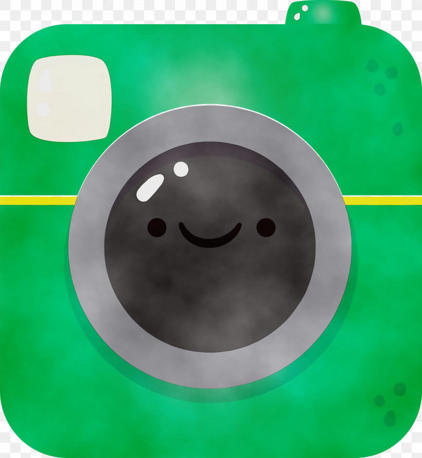 Green, PNG, 2764x3000px, Cartoon Camera, Green, Paint, Watercolor, Wet Ink Download Free