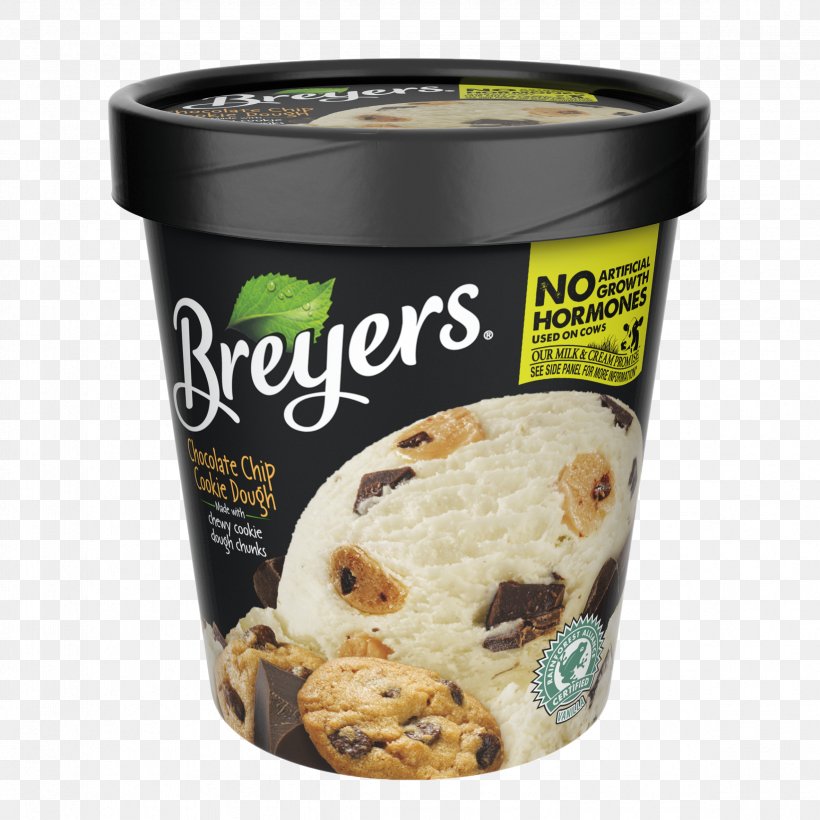 Ice Cream Breyers Vanilla Chocolate Chip Cookie, PNG, 2365x2365px, Ice Cream, Biscuits, Breyers, Chocolate, Chocolate Chip Download Free