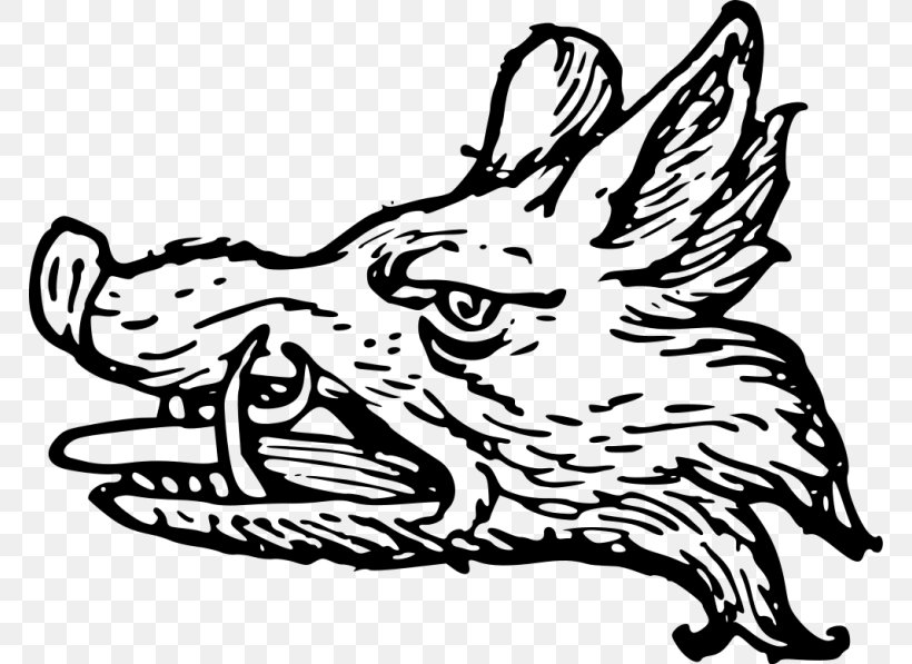 Wild Boar Earth Eagle Brewings Clan Chisholm Heraldry Clip Art, PNG, 768x597px, Wild Boar, Art, Artwork, Beak, Black Download Free