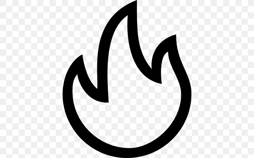 fire symbol black and white