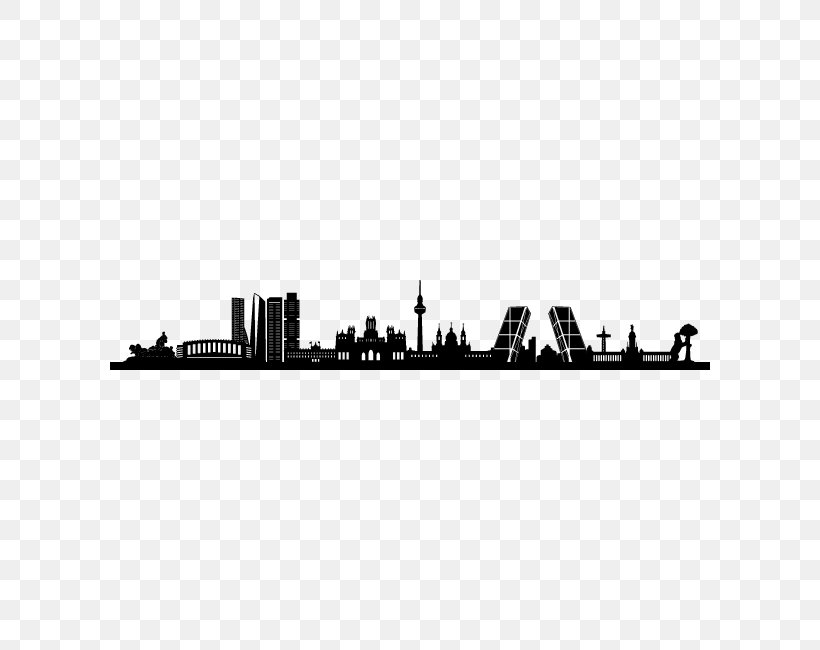 Skyline Good Vinilos Silhouette Mural, PNG, 650x650px, Skyline, Black And White, Brand, City, Community Of Madrid Download Free