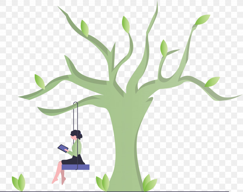 Tree Swing, PNG, 3000x2371px, Tree Swing, Branch, Flower, Flowerpot, Grass Download Free