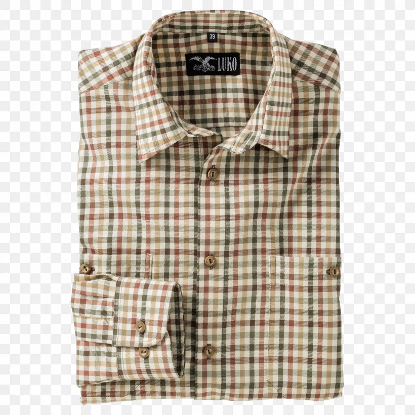 Dress Shirt Checkerboard Tartan Sleeve, PNG, 2316x2316px, Dress Shirt, Beige, Blouse, Brown, Button Download Free
