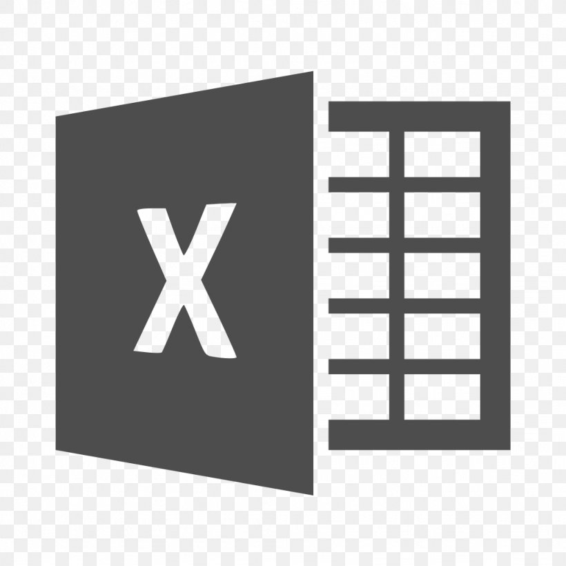 Microsoft Excel Microsoft Office Visual Basic For Applications Microsoft Word, PNG, 1024x1024px, Microsoft Excel, Black, Black And White, Brand, Computer Software Download Free