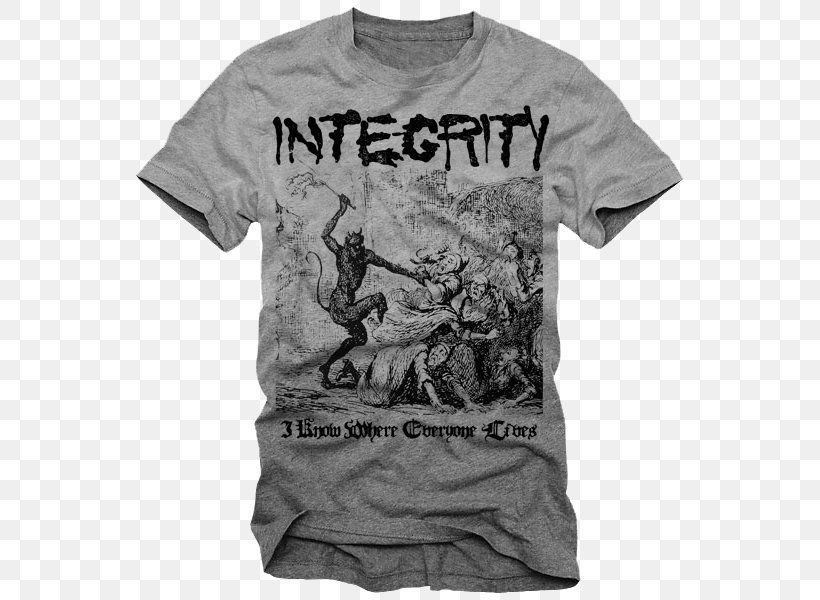 T-shirt Integrity Hoodie Sleeve, PNG, 600x600px, Tshirt, Active Shirt, Black, Black And White, Blackest Curse Download Free