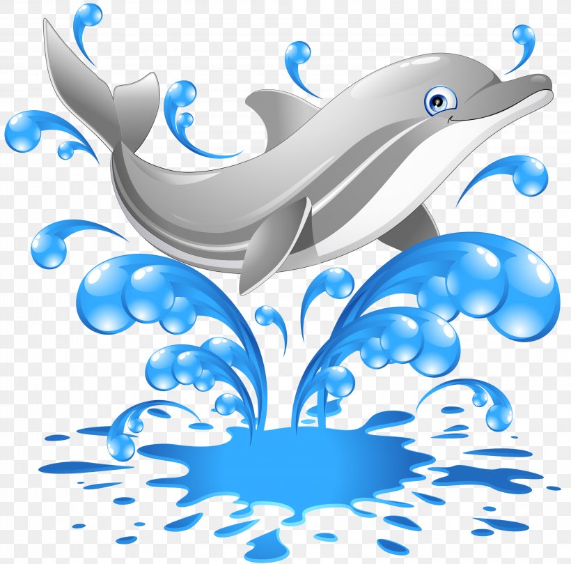 Dolphin Cartoon Clip Art, PNG, 3197x3156px, Dolphin, Beak, Black And White, Blue, Cartoon Download Free
