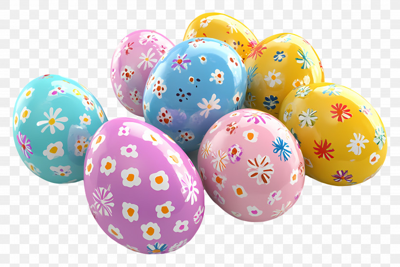 Prefilled Easter Eggs - Colorful Decorated Easter Eggs PNG