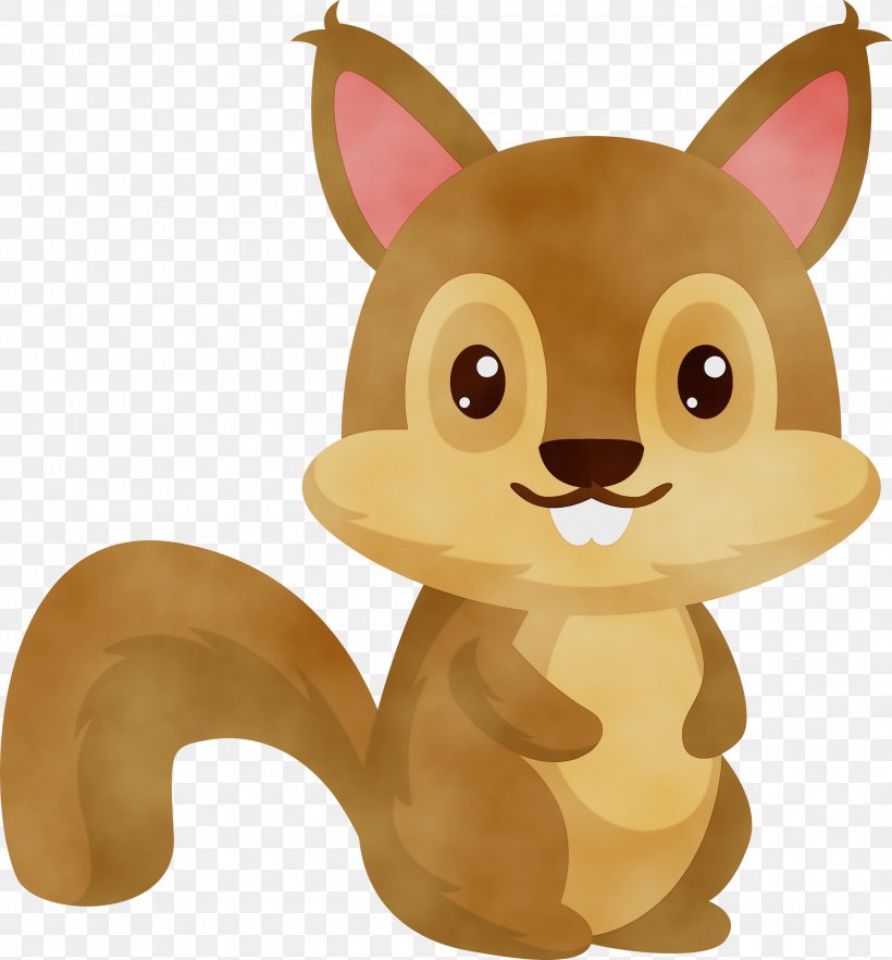 Animal Figure Squirrel Clip Art Cartoon Toy, PNG, 2783x2999px, Watercolor, Animal Figure, Animation, Cartoon, Fawn Download Free
