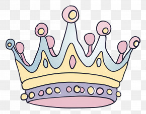 Crown - Pastel Colored Decorative Crown PNG