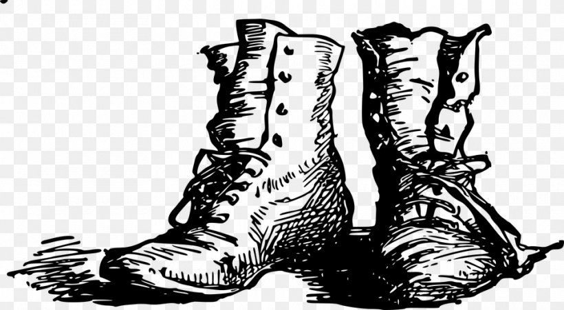Combat Boot Shoe Clip Art, PNG, 960x530px, Boot, Art, Black And White, Brand, Combat Boot Download Free