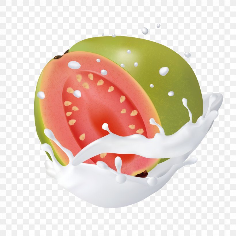 Milk Euclidean Vector Guava Illustration, PNG, 1667x1667px, Milk, Auglis, Cows Milk, Food, Fruit Download Free