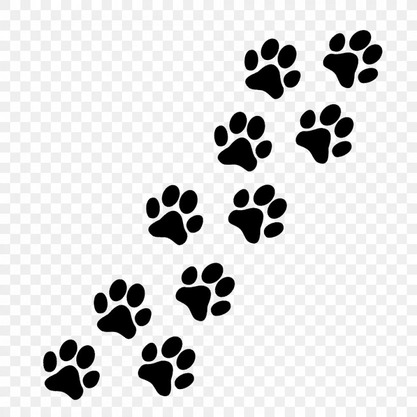 Paw Puppy Cat Pug Clip Art, PNG, 1000x1000px, Paw, Aretus, Black, Black And White, Cat Download Free