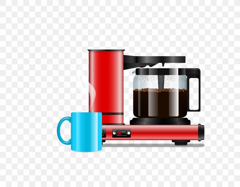 Coffeemaker Adobe Illustrator, PNG, 2729x2130px, Coffee, Adobe Freehand, Coffee Cup, Coffeemaker, Small Appliance Download Free