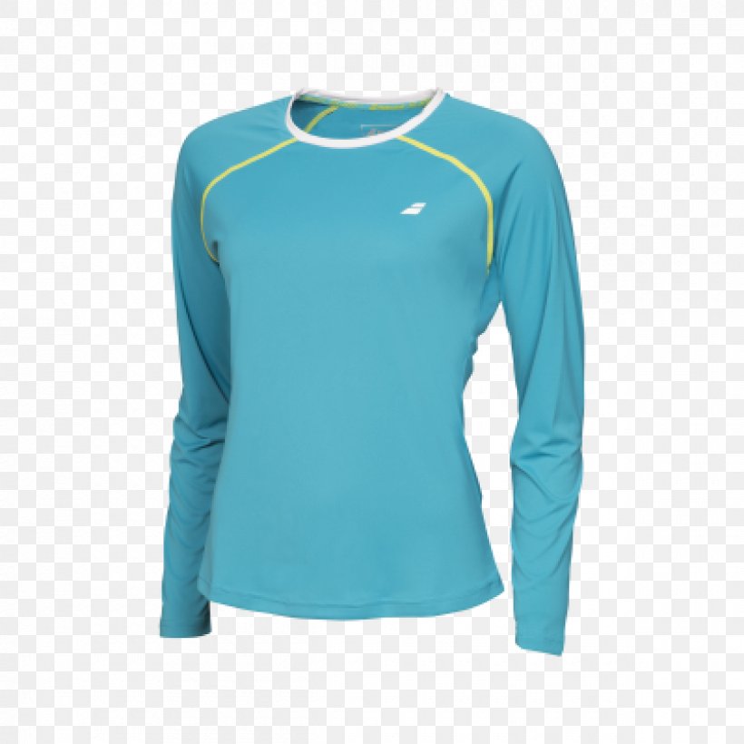 Long-sleeved T-shirt Babolat Tennis Clothing, PNG, 1200x1200px, Tshirt, Active Shirt, Adidas, Aqua, Azure Download Free