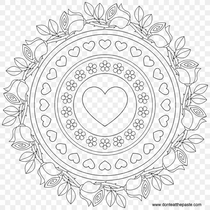 Coloring Book Birthday Cake Mandala Happy!, PNG, 1600x1600px, Watercolor, Cartoon, Flower, Frame, Heart Download Free