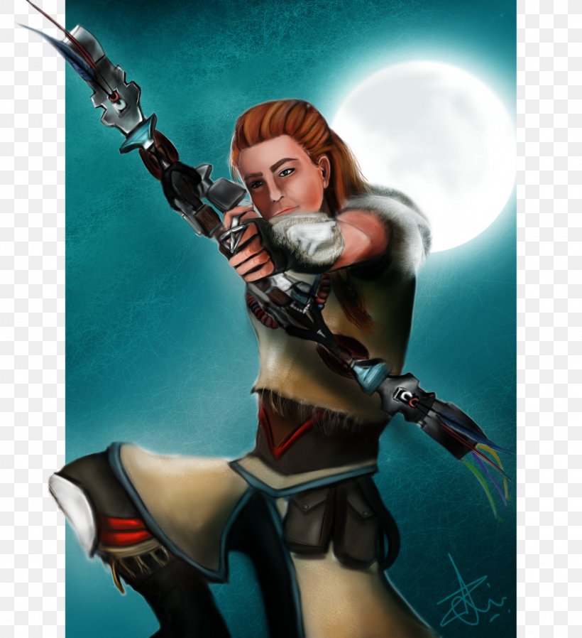 Horizon Zero Dawn Aloy DeviantArt Fan Art Character, PNG, 1600x1754px, Watercolor, Cartoon, Flower, Frame, Heart Download Free