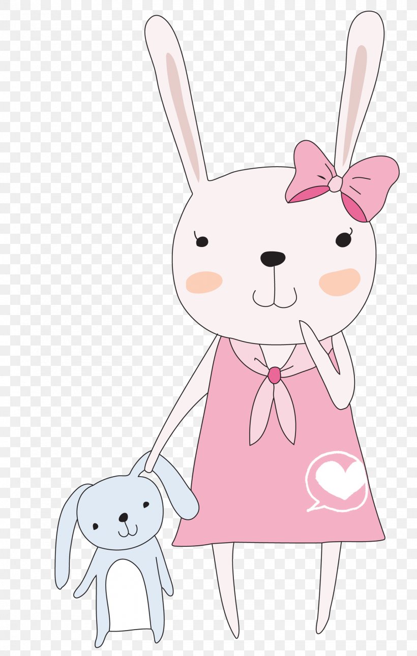 Domestic Rabbit Clothing European Rabbit Easter Bunny, PNG, 1560x2457px, Watercolor, Cartoon, Flower, Frame, Heart Download Free