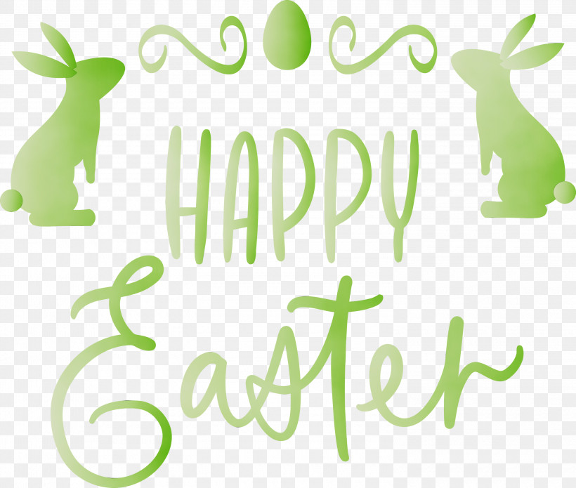 Green Text Font Grass Animal Figure, PNG, 3000x2544px, Easter Day, Animal Figure, Grass, Green, Happy Easter Day Download Free