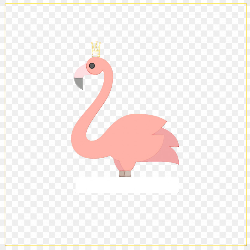 Flamingo M Pink M Beak Meter, PNG, 1440x1440px, Watercolor, Beak, Flamingo M, Meter, Paint Download Free