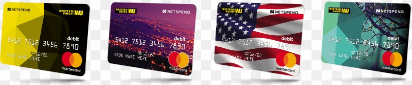 Stored-value Card Debit Card Credit Card MasterCard Western Union, PNG, 5540x1143px, Storedvalue Card, Advertising, Bank, Brand, Business Cards Download Free