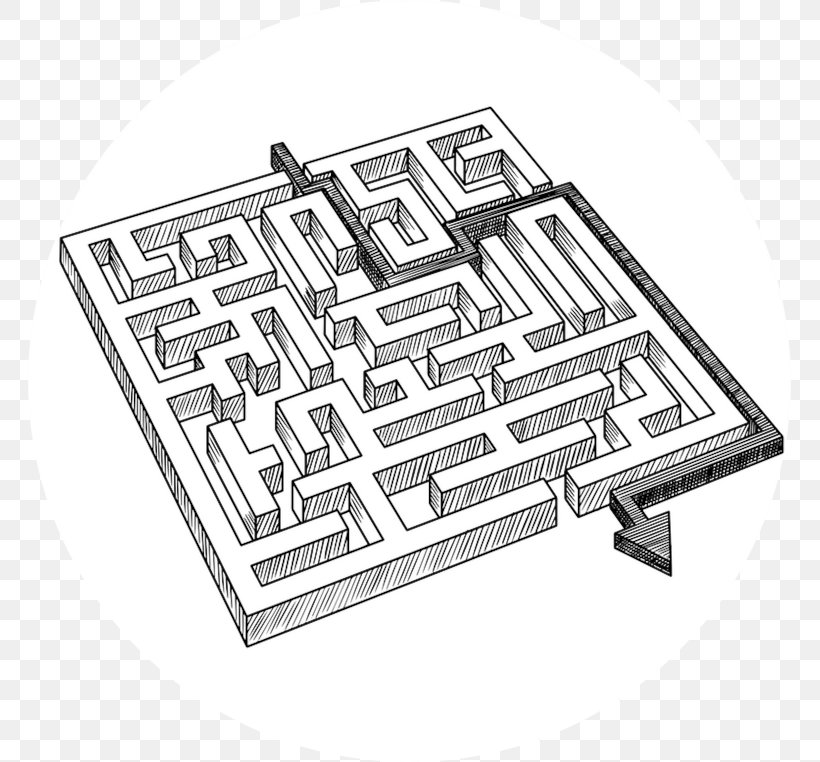 Maze Vector Graphics Labyrinth Drawing Art, PNG, 763x762px, Maze, Art, Black And White, Concept Art, Drawing Download Free