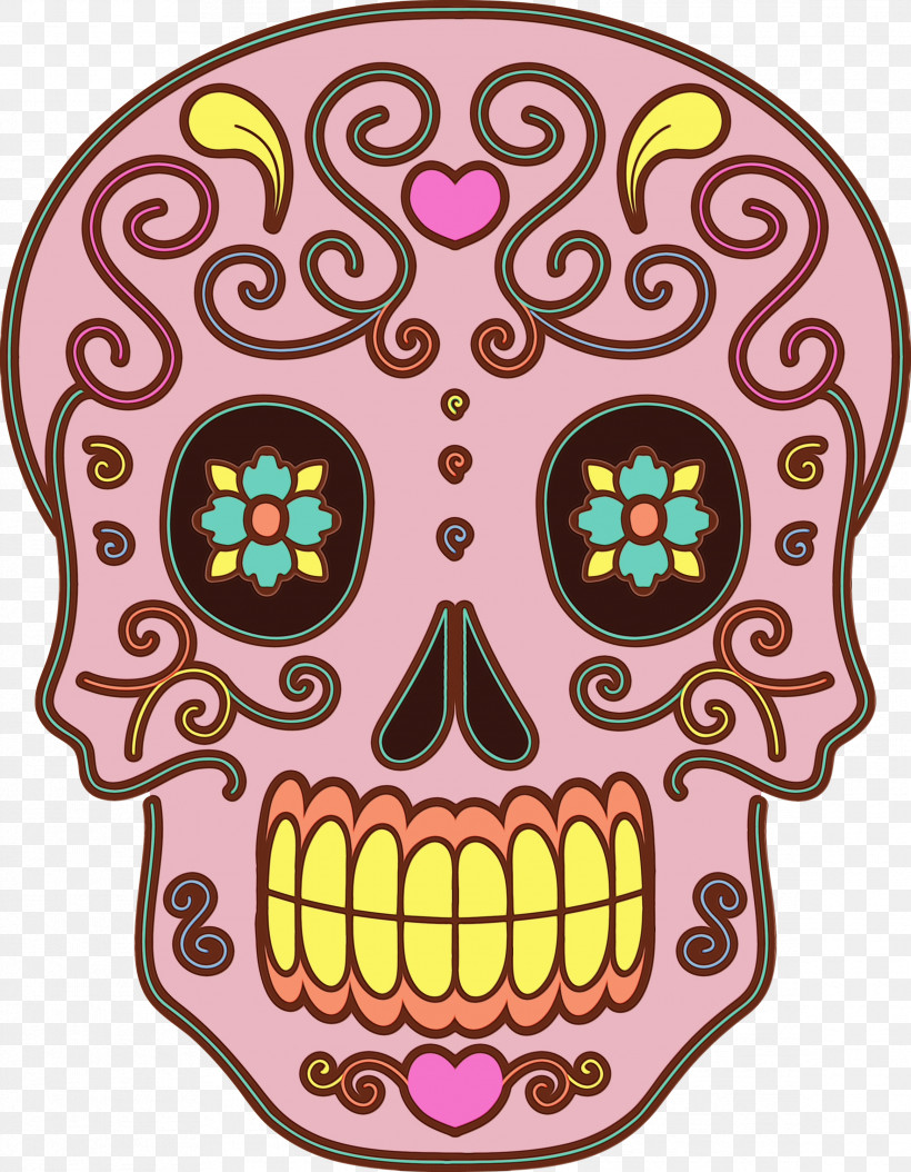 Meter, PNG, 2332x2999px, Day Of The Dead, D%c3%ada De Muertos, Meter, Paint, Skull Download Free