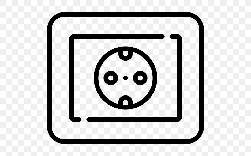 Power Socket, PNG, 512x512px, Ac Power Plugs And Sockets, Area, Black And White, Electrician, Emoticon Download Free