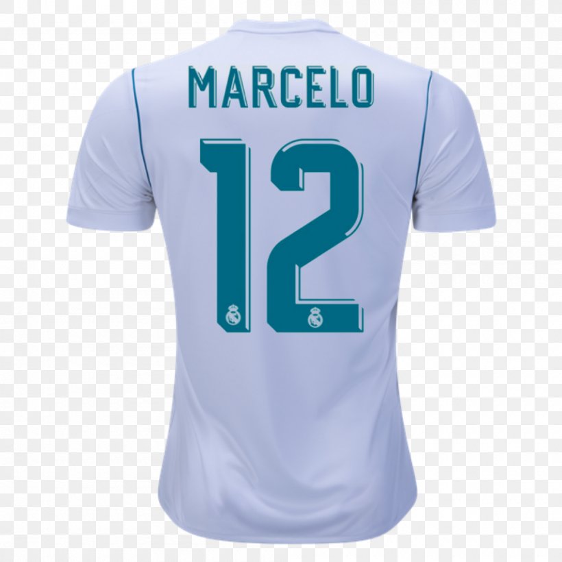 Real Madrid C.F. T-shirt 2011–12 La Liga 2017–18 UEFA Champions League Jersey, PNG, 1000x1000px, 2018, Real Madrid Cf, Active Shirt, Blue, Brand Download Free