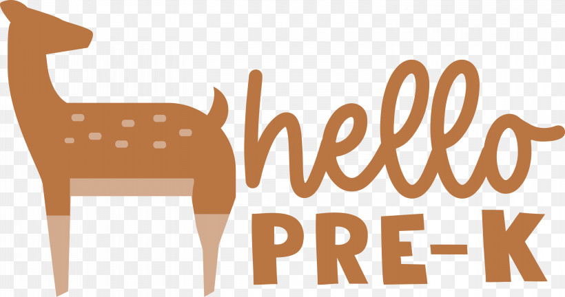 HELLO PRE K Back To School Education, PNG, 3000x1584px, Back To School, Cartoon, Deer, Education, Giraffe Download Free