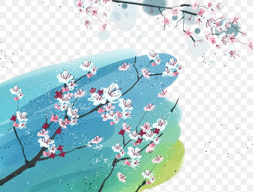 Watercolor Painting Plum Blossom Ink Wash Painting Illustration, PNG, 1024x778px, Watercolor Painting, Art, Birdandflower Painting, Blossom, Cherry Blossom Download Free