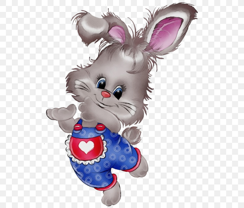 Easter Bunny, PNG, 525x699px, Watercolor, Easter Bunny, Paint, Plush, Stuffed Toy Download Free