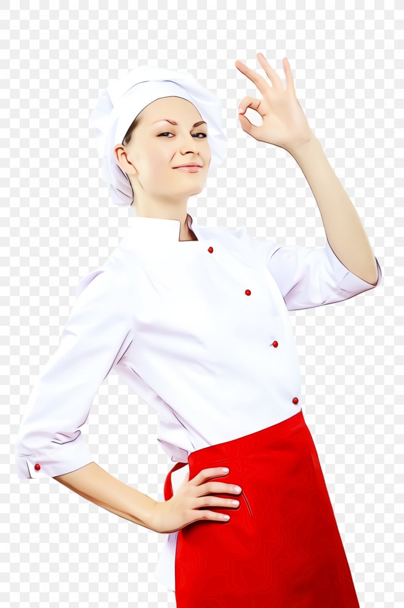 White Clothing Red Cook Uniform, PNG, 1632x2452px, Watercolor, Arm, Clothing, Cook, Finger Download Free