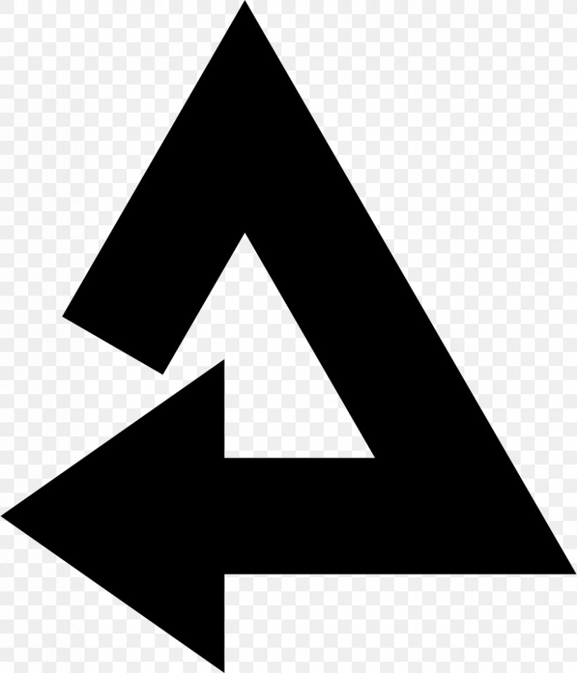 Symbol Arrow Triangle, PNG, 840x980px, Symbol, Black, Black And White, Brand, Clockwise Download Free