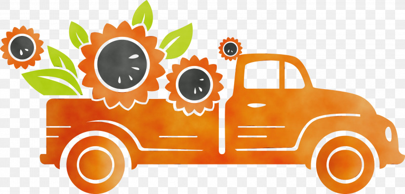 Car Cartoon Orange S.a. Flower, PNG, 2999x1441px, Sunflower, Automobile Engineering, Car, Cartoon, Flower Download Free