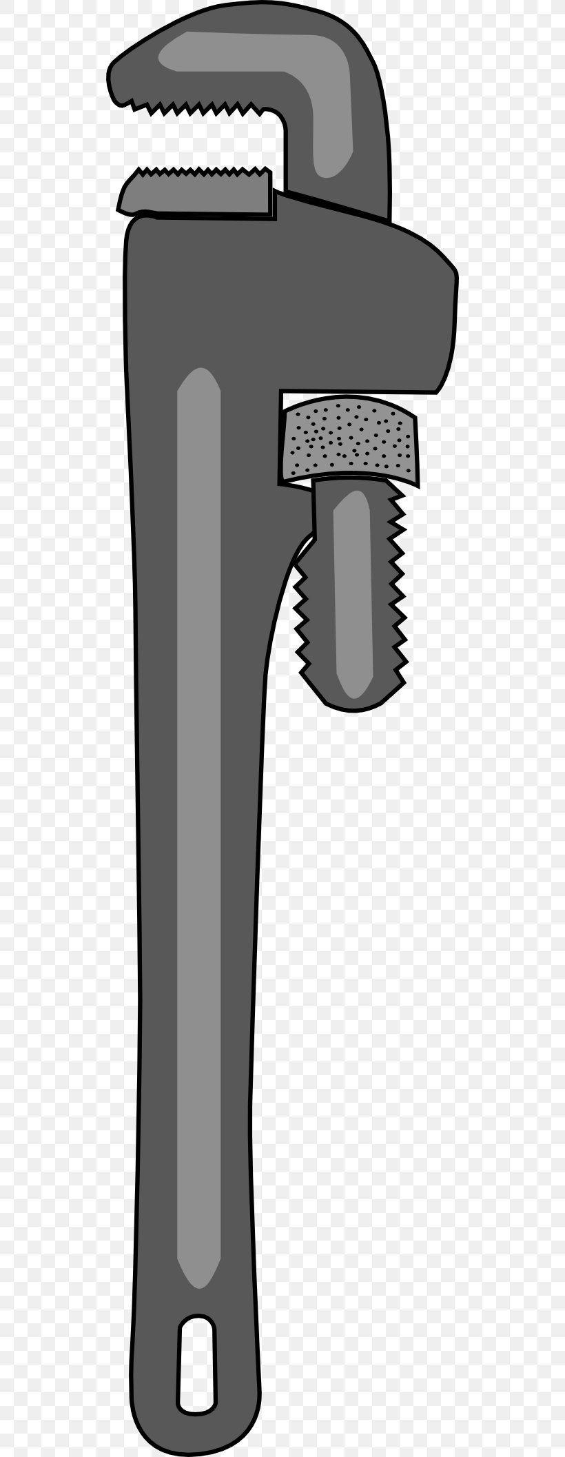 Pipe Wrench Plumber Wrench Plumbing Clip Art, PNG, 512x2114px, Pipe Wrench, Adjustable Spanner, Black And White, Hardware Accessory, Monkey Wrench Download Free