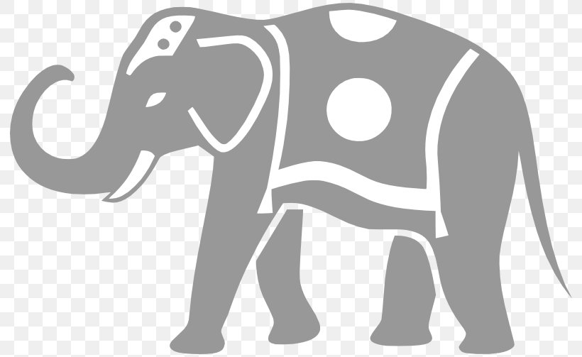 African Elephant Silhouette Clip Art, PNG, 800x503px, African Elephant, Asian Elephant, Black And White, Carnivoran, Elephant Download Free