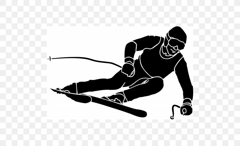 Alpine Skiing Freeskiing, PNG, 500x500px, Skiing, Alpine Skiing, Arm, Black And White, Crosscountry Skiing Download Free