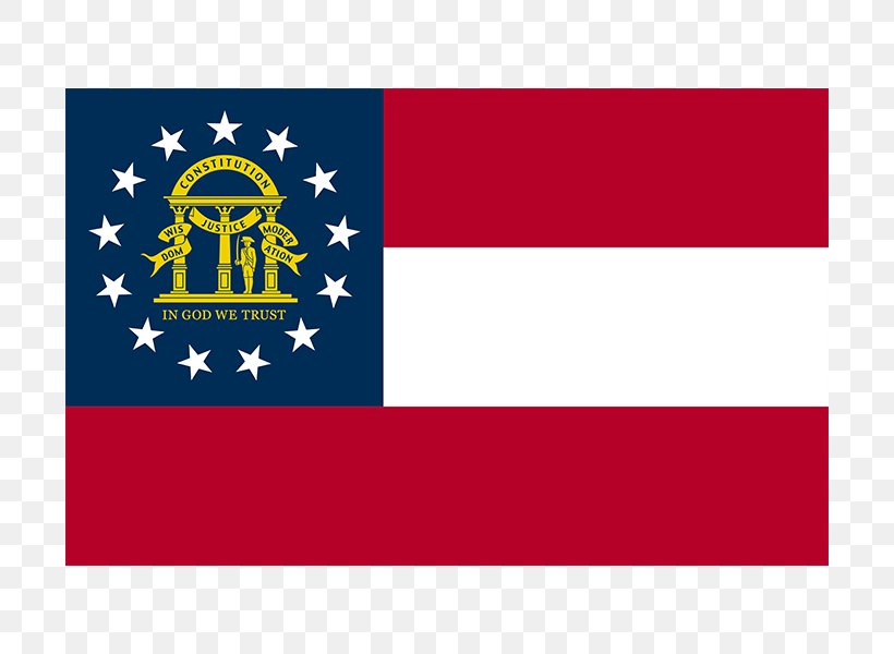 Flag Of Georgia State Flag U.S. State, PNG, 800x600px, Georgia, Bandera Miniatura, Confederate States Of America, Decal, Electric Blue Download Free