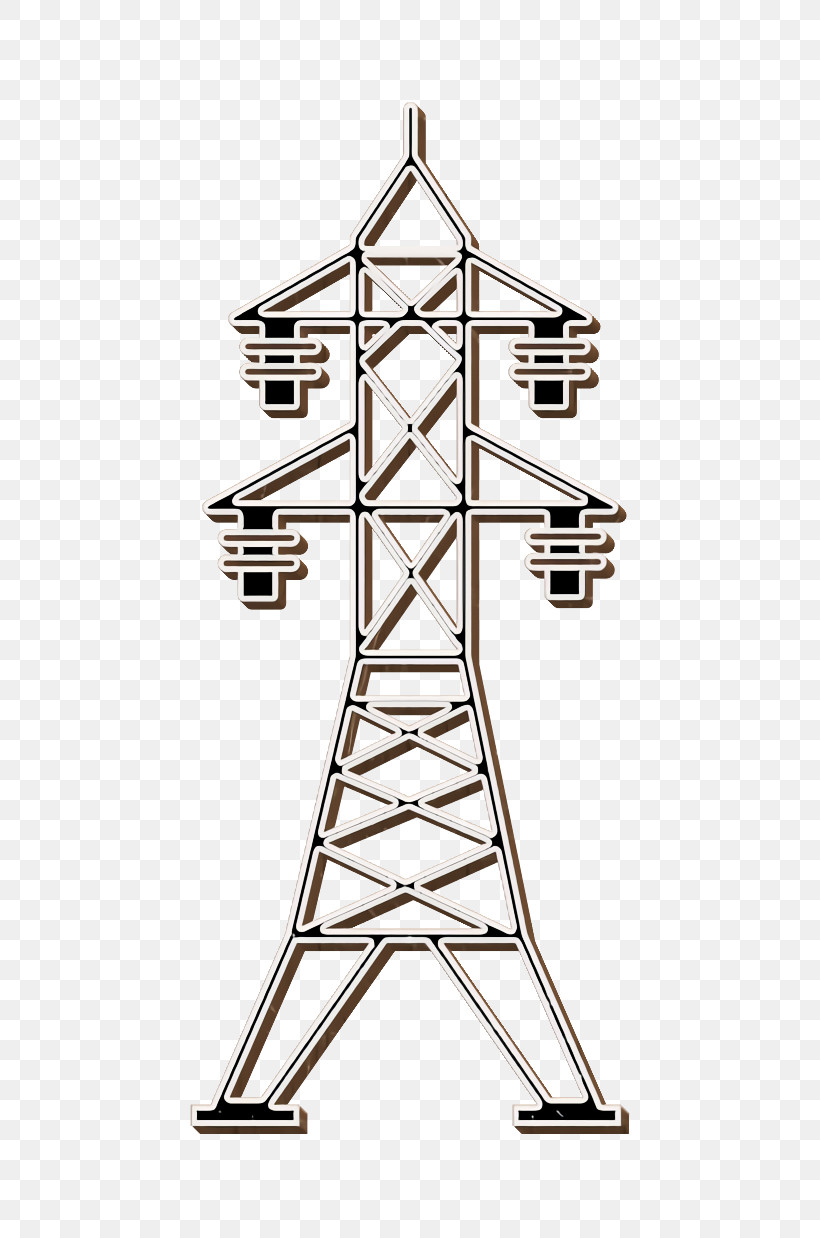 Power Line With Four Insulators Icon Tower Icon Social Icon, PNG, 528x1238px, Tower Icon, Angle, Energy Icons Icon, Geometry, Line Download Free