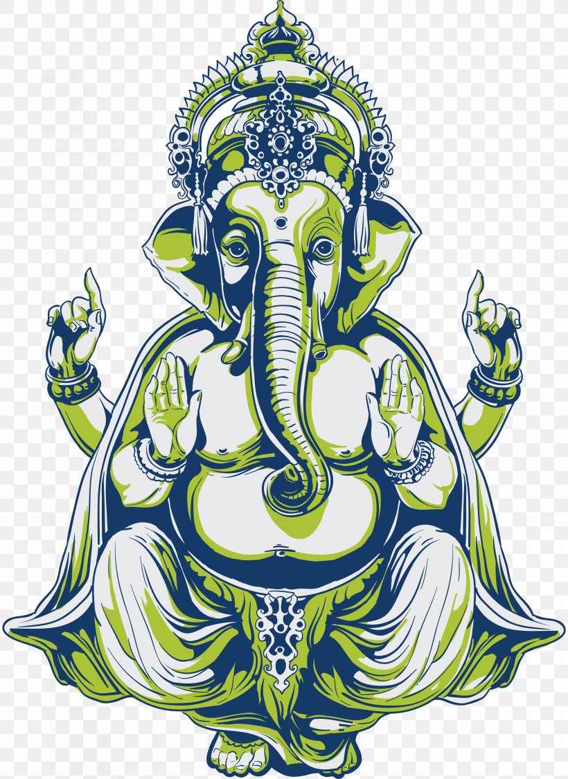 Ganesha Indian Elephant African Elephant Tattoo, PNG, 4373x6000px, Ganesha, Abziehtattoo, African Elephant, Art, Asian Elephant Download Free