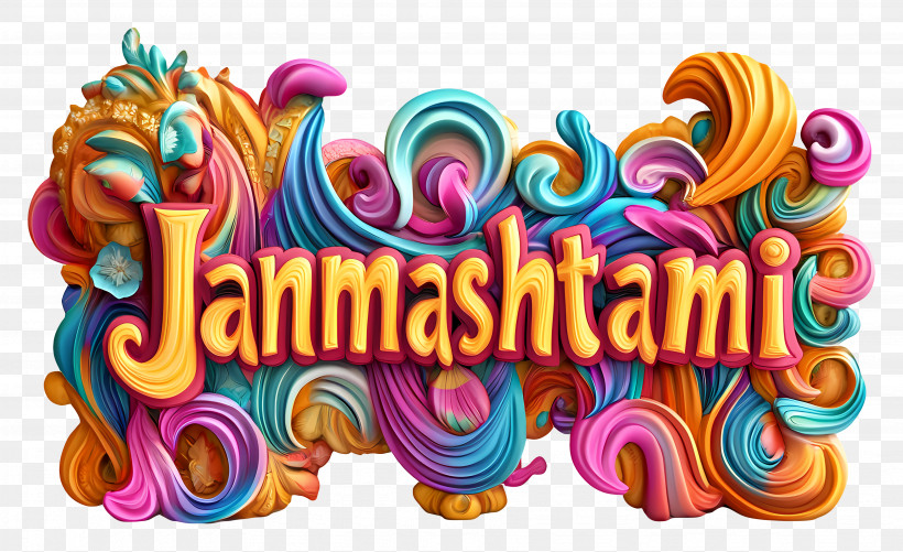 Janmashtami - Colorful Janmashtami Celebration PNG