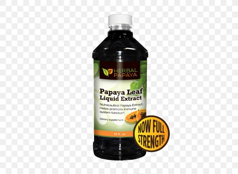 Papaya Leaf Juice Extract Dietary Supplement, PNG, 421x600px, Papaya, Dietary Supplement, Drink, Extract, Flavor Download Free
