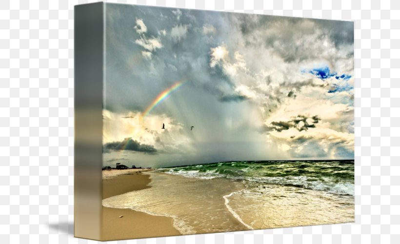 Shore Sky Rainbow Sea Wave, PNG, 650x500px, Shore, Beach, Cloud, Energy, Green Download Free
