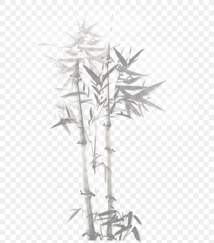Bamboo Ink Wash Painting, PNG, 656x931px, Bamboo, Black And White, Branch, Chinese Painting, Ink Download Free