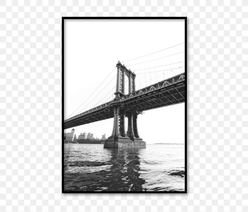 Manhattan Bridge Brooklyn Bridge Ed Koch Queensboro Bridge Bridge–tunnel, PNG, 498x701px, Manhattan Bridge, Beam Bridge, Black And White, Bridge, Brooklyn Download Free