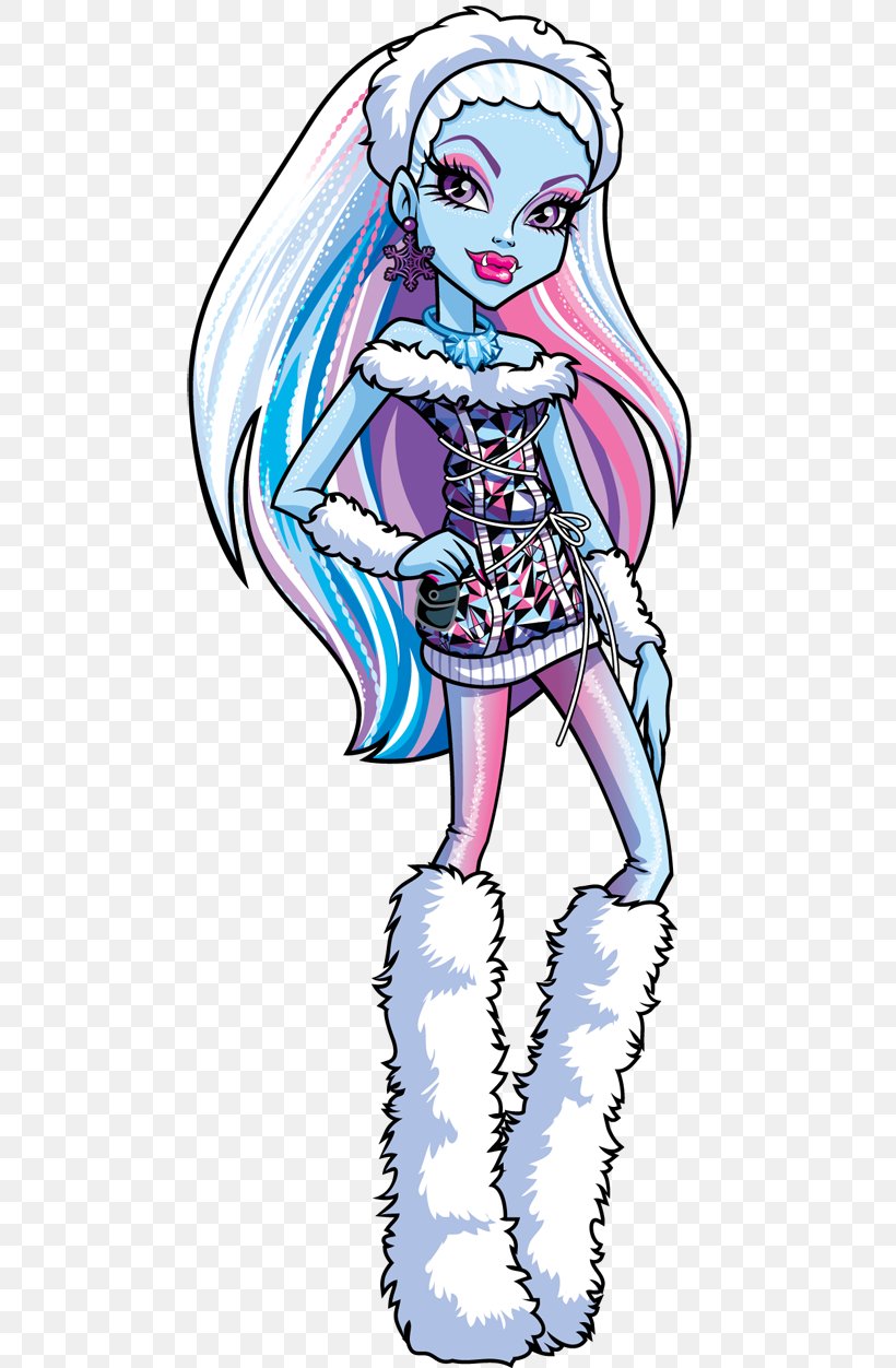 Monster High Coffin Bean Abbey Bominable Doll Toy, PNG, 480x1252px, Watercolor, Cartoon, Flower, Frame, Heart Download Free